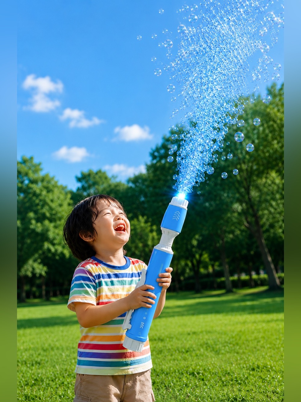 Magic Bubble Pen Bath Toy for Kids - Blue